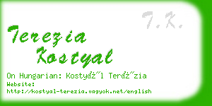 terezia kostyal business card